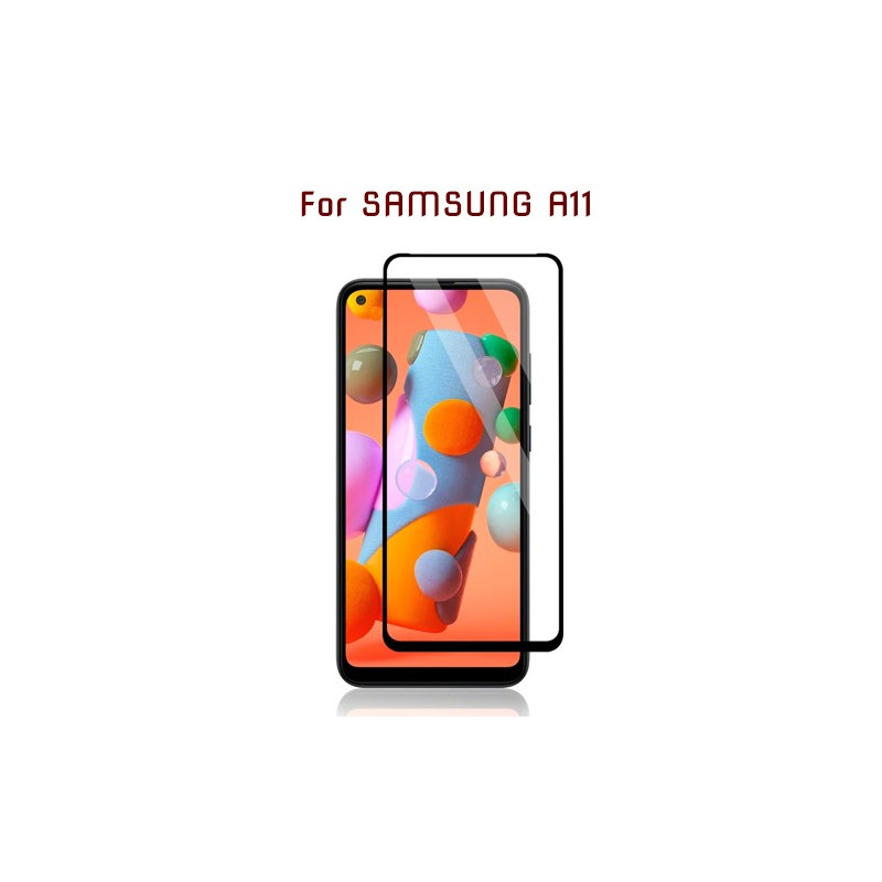 Samsung A11 - Protection FULL SCREEN GLASS - Noir
