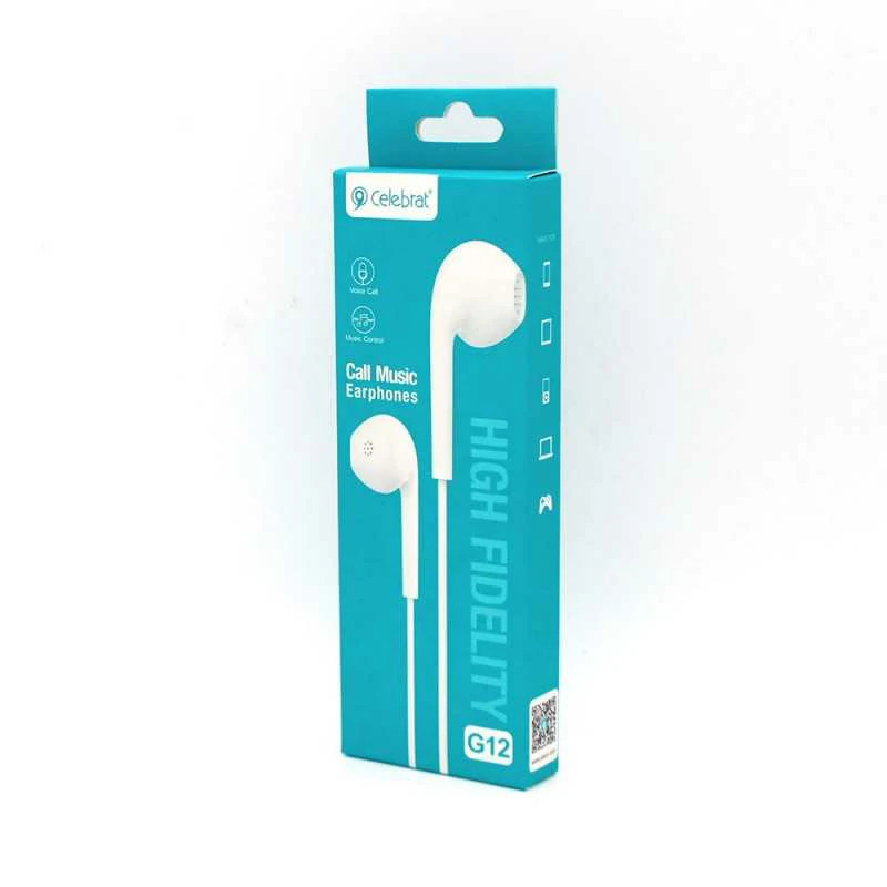 Ecouteur avec Micro CELEBRAT G12 - Blanc