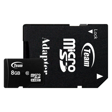 Carte Mémoire TEAM GROUP 8GB Class 10 avec Adaptateur