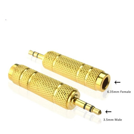 Adaptateur Jack 3.5m Male vers Jack 6.35m Femelle