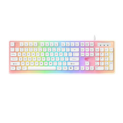 Clavier Gaming USB HAVIT Backlit KB876L RGB - Blanc