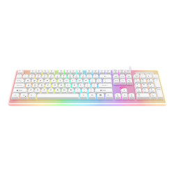 Clavier Gaming USB HAVIT Backlit KB876L RGB - Blanc