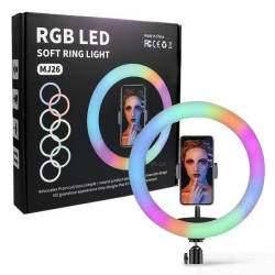 RING LIGHT LED RGB MJ26 avec Trépied 2m