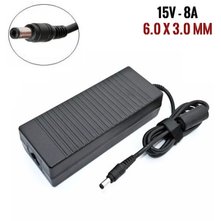 Chargeur Pc - TOSHIBA - 15V 8A - Bec 6.0x3.0mm