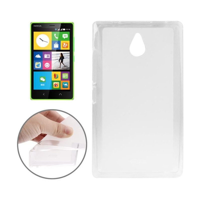 Etui en Silicone pour Nokia X2 / Transparent