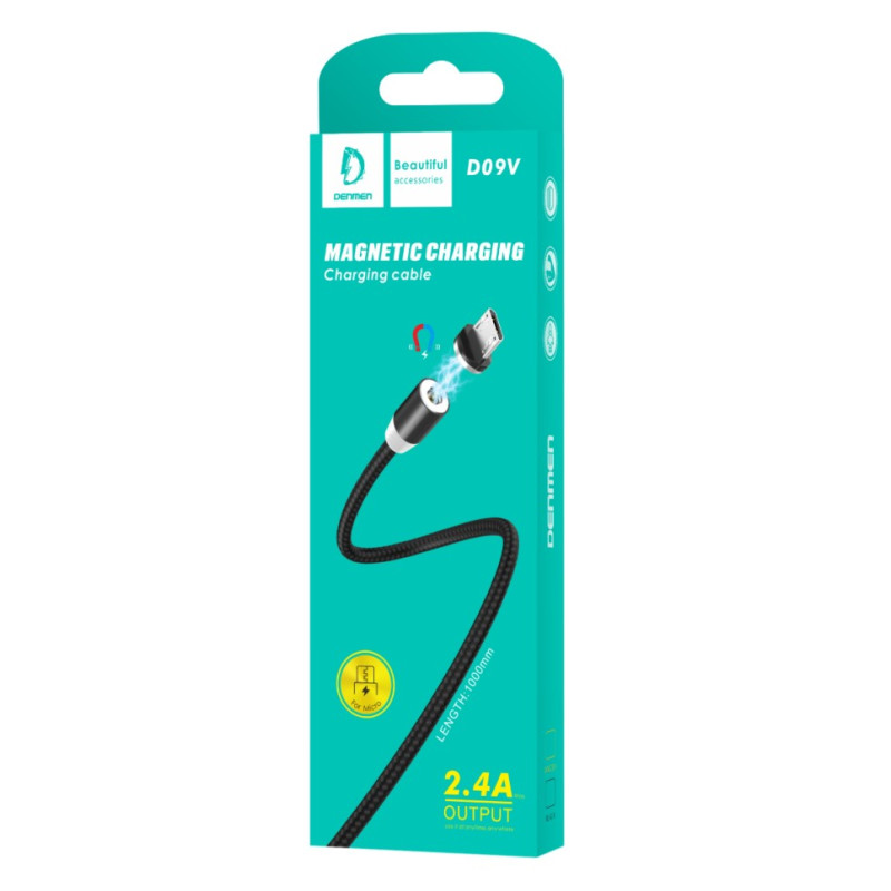 Cable Magnétique Micro USB 2.4A DENMEN D09V
