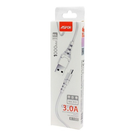 Cable Micro USB 3A 1m ASPOR A100