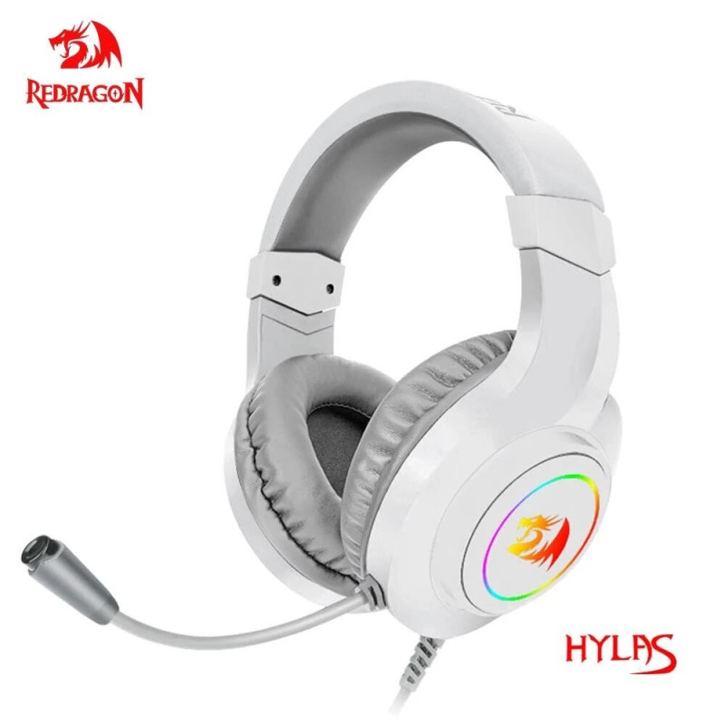 Casque Gaming REDRAGON HYLAS RGB H260 - Blanc