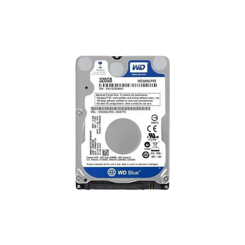 Disque Dur Interne WESTERN DIGITAL 320G 2.5" - Reconditionné