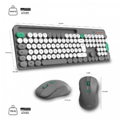 Combo Clavier et Souris Sans Fil ADVANCE PEPS - Gris