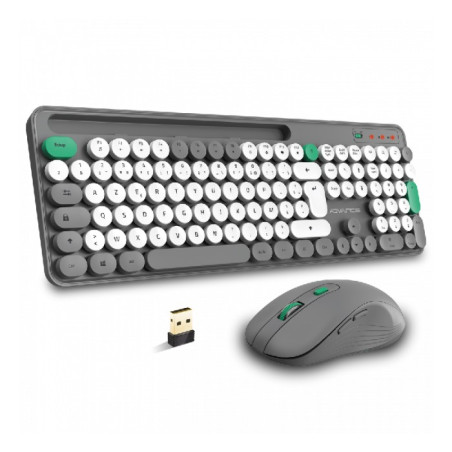 Combo Clavier et Souris Sans Fil ADVANCE PEPS - Gris