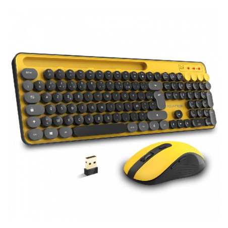 Combo Clavier et Souris Sans Fil ADVANCE PEPS - Jaune
