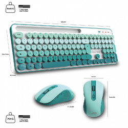 Combo Clavier et Souris Sans Fil ADVANCE PEPS - VERT