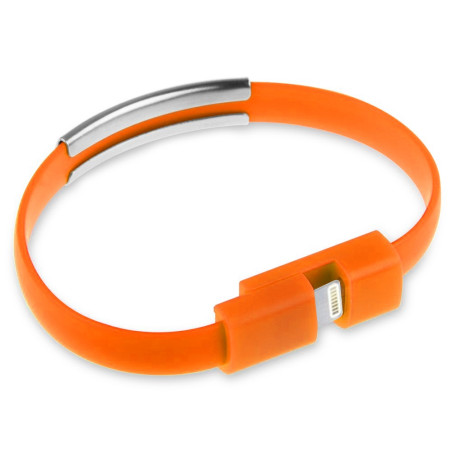 Cable Bracelet Orange pour iPhone 5 et plus