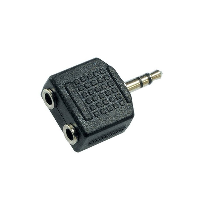 Adaptateur Jack 3.5 Mâle vers 2 Jack 3.5 Femelle