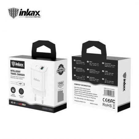 Chargeur Lightning 2.1A USB INKAX HC-01