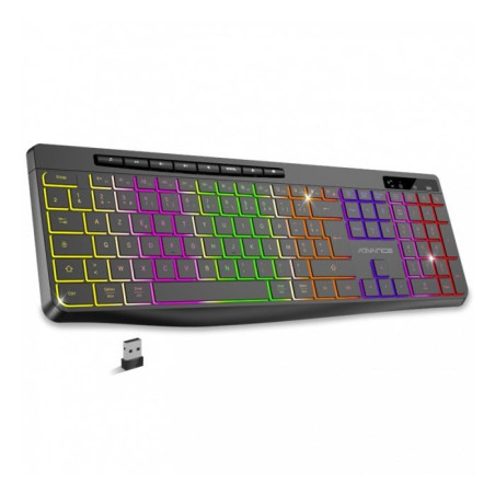 Clavier Gamer Sans Fil RGB Rechargeable ADVANCE CLA-310 - Noir