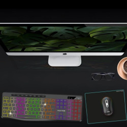 Clavier Gamer Sans Fil RGB Rechargeable ADVANCE CLA-310 - Noir