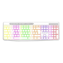 Clavier Gamer Sans Fil RGB Rechargeable ADVANCE CLA-310 - Blanc