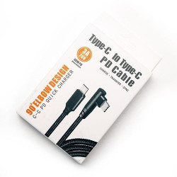 Cable Type C vers Type C 1m 3A 60W Coudé 90°