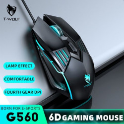 Souris Gaming T-WOLF G560 LED - Noir
