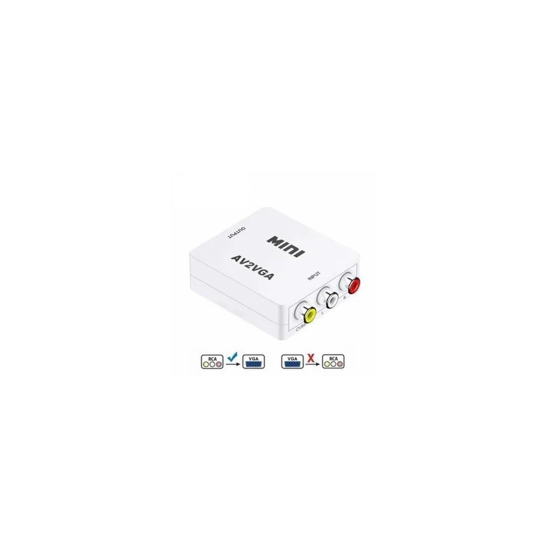 Adaptateur RCA Femelle vers VGA Femelle 1080p