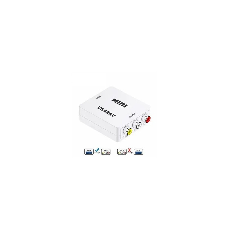 Adaptateur VGA Femelle vers RCA Femelle 1080p
