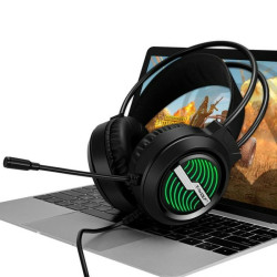 Casque Gaming T-WOLF H130 LED RGB - Noir
