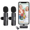 Double Microphone Lavalier Sans Fil K9 Type C / Lightning